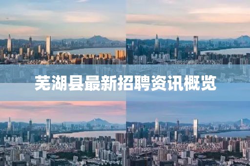 芜湖县最新招聘资讯概览
