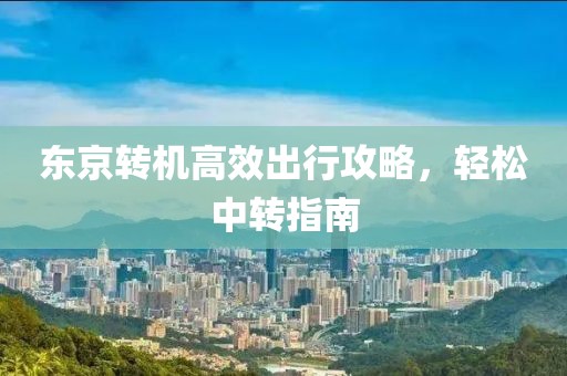 东京转机高效出行攻略，轻松中转指南
