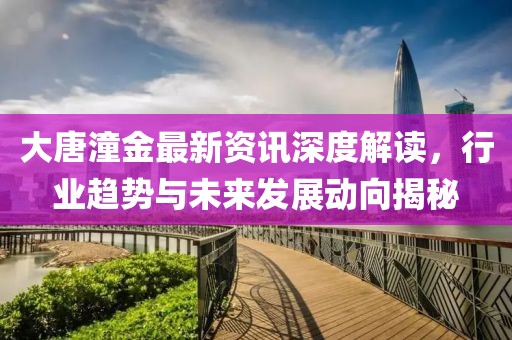 大唐潼金最新资讯深度解读，行业趋势与未来发展动向揭秘