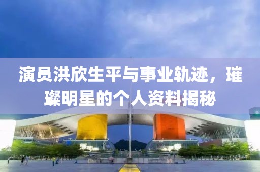 演员洪欣生平与事业轨迹，璀璨明星的个人资料揭秘