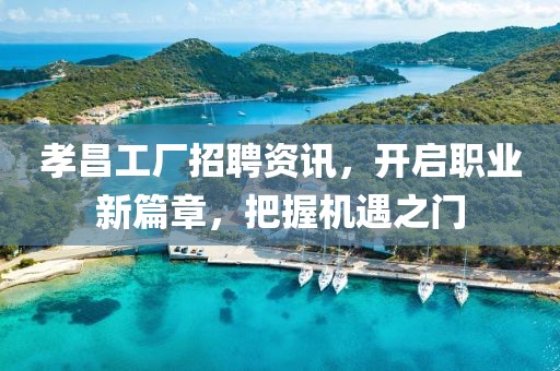 孝昌工厂招聘资讯，开启职业新篇章，把握机遇之门