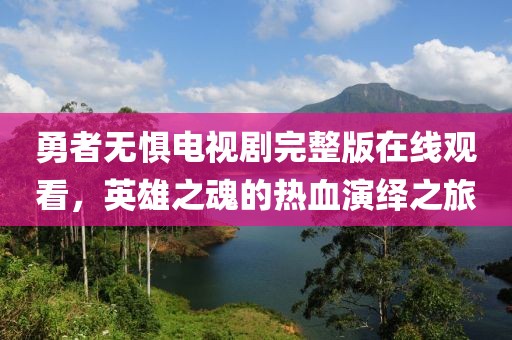 勇者无惧电视剧完整版在线观看，英雄之魂的热血演绎之旅