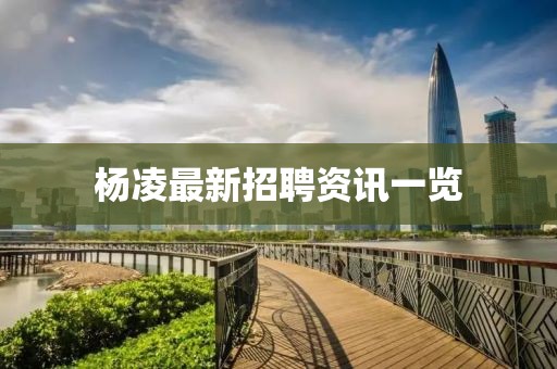 杨凌最新招聘资讯一览