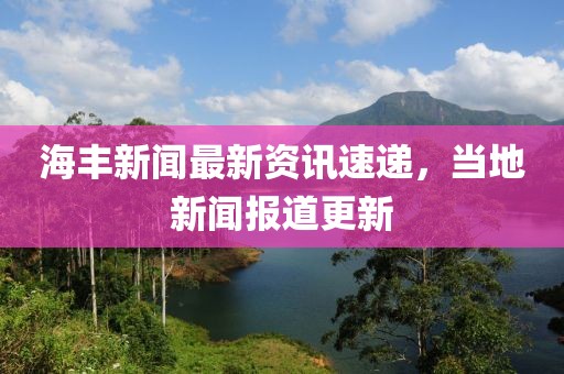 海丰新闻最新资讯速递，当地新闻报道更新