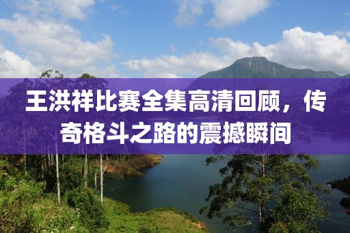 王洪祥比赛全集高清回顾，传奇格斗之路的震撼瞬间
