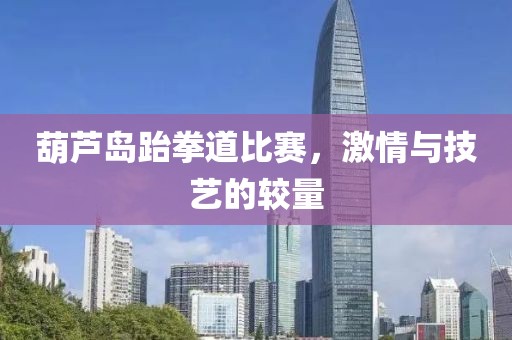 葫芦岛跆拳道比赛，激情与技艺的较量