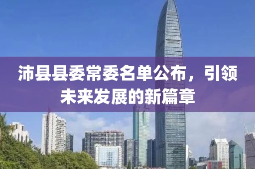 沛县县委常委名单公布，引领未来发展的新篇章