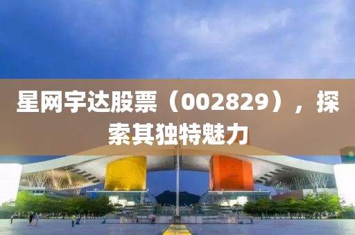 星网宇达股票（002829），探索其独特魅力