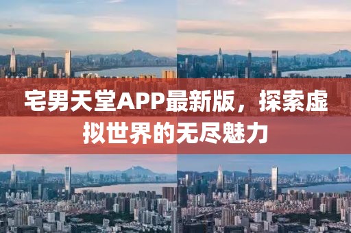 宅男天堂APP最新版，探索虚拟世界的无尽魅力