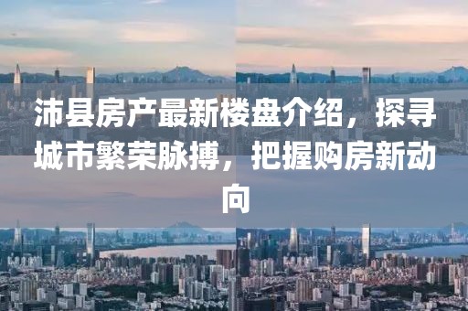 沛县房产最新楼盘介绍，探寻城市繁荣脉搏，把握购房新动向