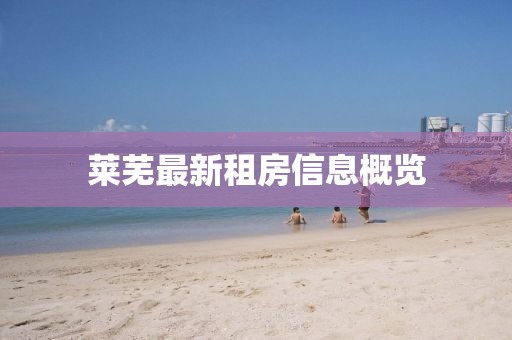 莱芜最新租房信息概览