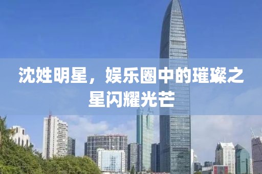 沈姓明星，娱乐圈中的璀璨之星闪耀光芒