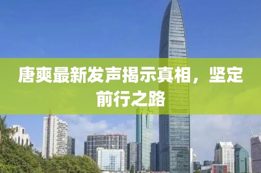 唐爽最新发声揭示真相，坚定前行之路
