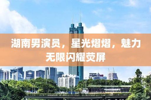 湖南男演员，星光熠熠，魅力无限闪耀荧屏