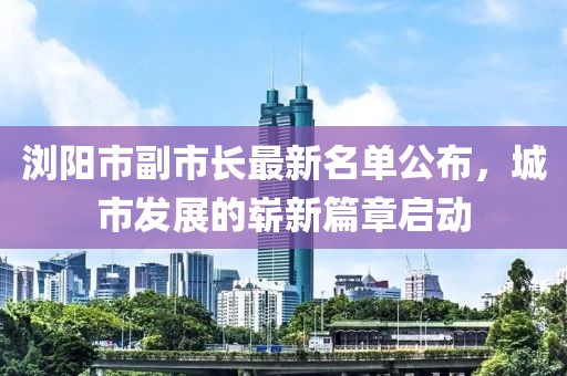 浏阳市副市长最新名单公布，城市发展的崭新篇章启动