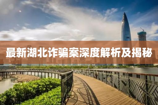 最新湖北诈骗案深度解析及揭秘