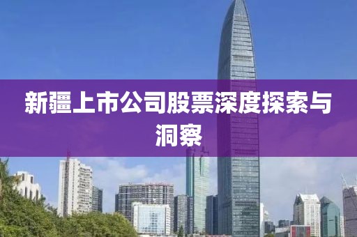 新疆上市公司股票深度探索与洞察