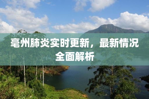 毫州肺炎实时更新，最新情况全面解析