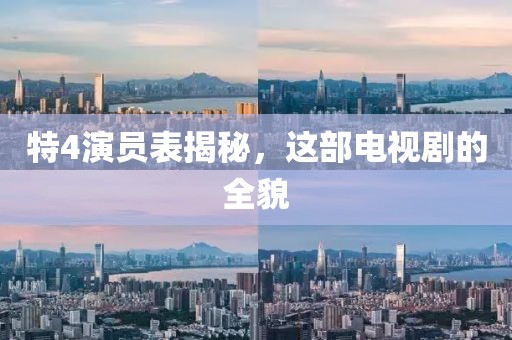 特4演员表揭秘，这部电视剧的全貌
