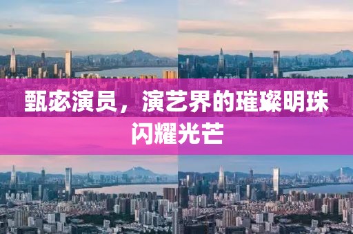 甄宓演员，演艺界的璀璨明珠闪耀光芒