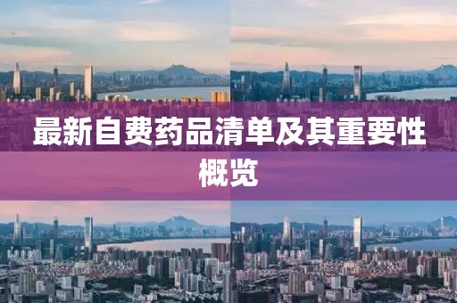最新自费药品清单及其重要性概览
