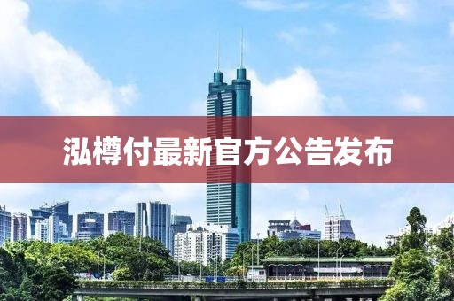 泓樽付最新官方公告发布