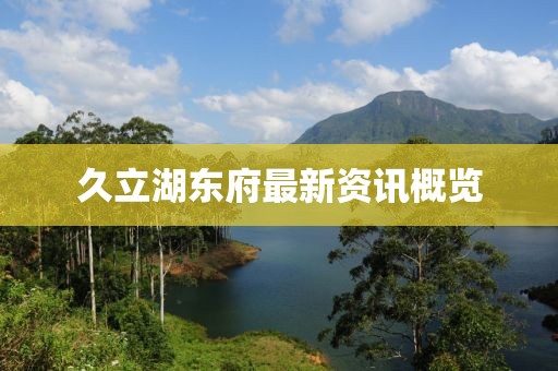 久立湖东府最新资讯概览