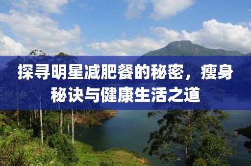 探寻明星减肥餐的秘密，瘦身秘诀与健康生活之道