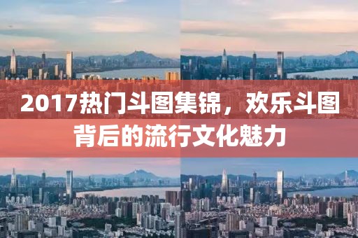 2017热门斗图集锦，欢乐斗图背后的流行文化魅力