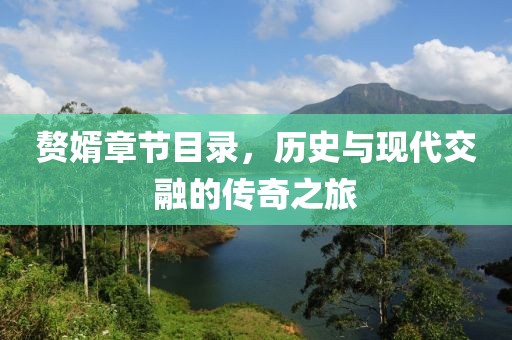 赘婿章节目录，历史与现代交融的传奇之旅