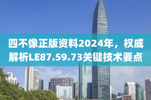 四不像正版资料2024年，权威解析LE87.59.73关键技术要点