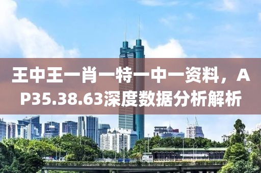 王中王一肖一特一中一资料，AP35.38.63深度数据分析解析