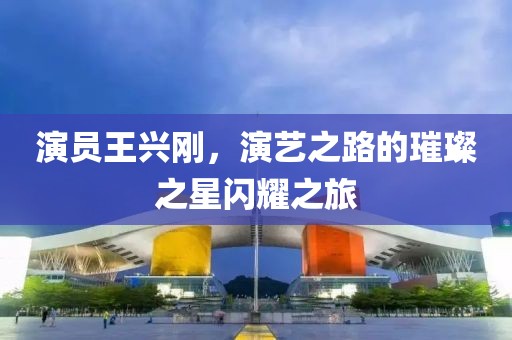 演员王兴刚，演艺之路的璀璨之星闪耀之旅