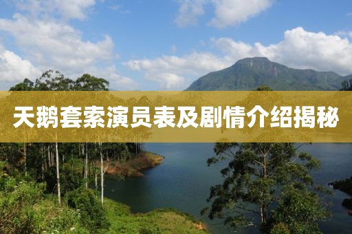 天鹅套索演员表及剧情介绍揭秘