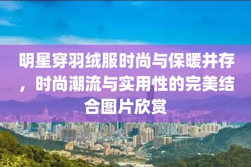 明星穿羽绒服时尚与保暖并存，时尚潮流与实用性的完美结合图片欣赏