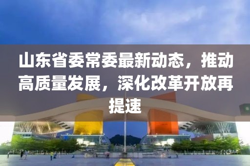 山东省委常委最新动态，推动高质量发展，深化改革开放再提速