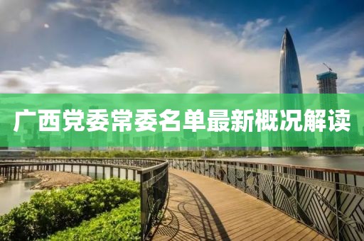 广西党委常委名单最新概况解读