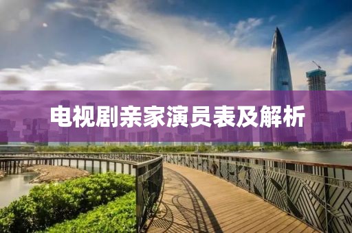 电视剧亲家演员表及解析