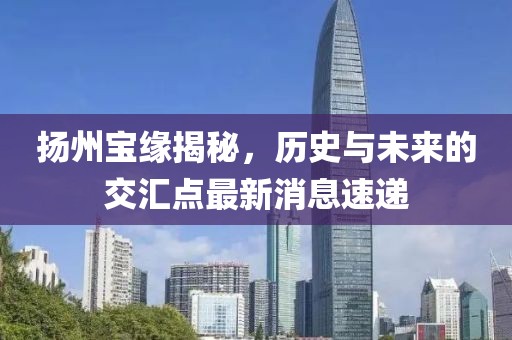 扬州宝缘揭秘，历史与未来的交汇点最新消息速递