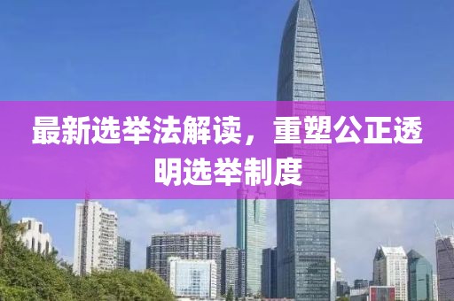 最新选举法解读，重塑公正透明选举制度