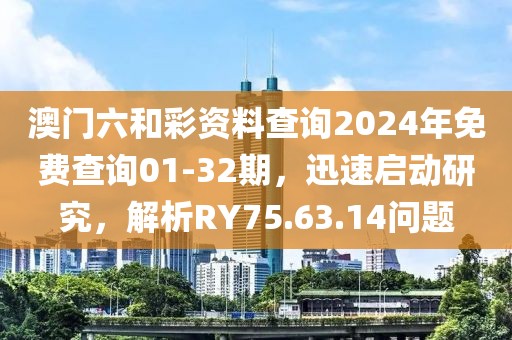 澳门六和彩资料查询2024年免费查询01-32期，迅速启动研究，解析RY75.63.14问题