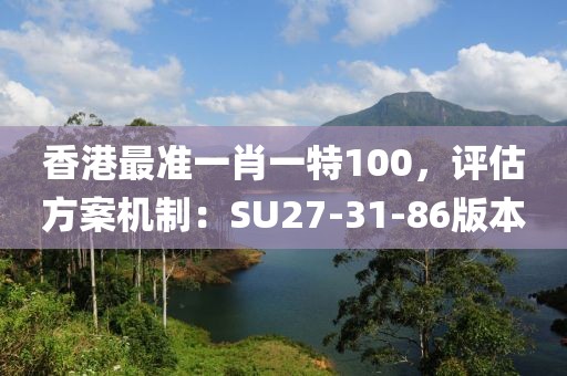 香港最准一肖一特100，评估方案机制：SU27-31-86版本