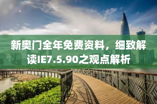 新奥门全年免费资料，细致解读IE7.5.90之观点解析