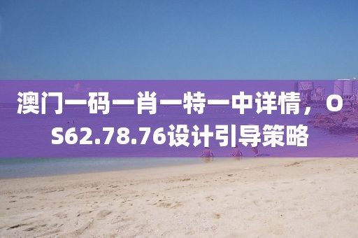 澳门一码一肖一特一中详情，OS62.78.76设计引导策略