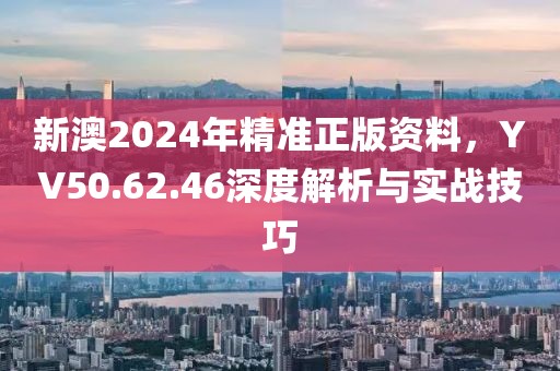 新澳2024年精准正版资料，YV50.62.46深度解析与实战技巧