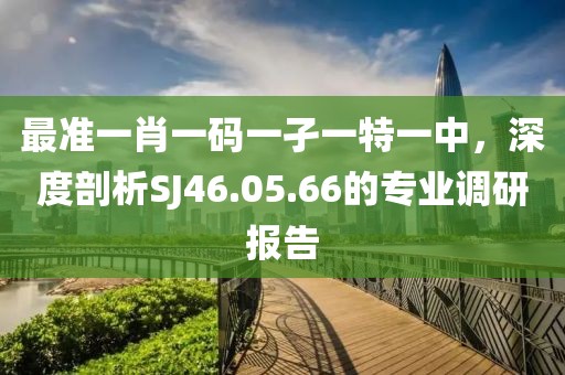 最准一肖一码一孑一特一中，深度剖析SJ46.05.66的专业调研报告
