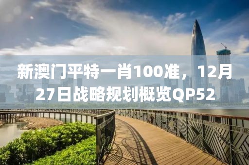 新澳门平特一肖100准，12月27日战略规划概览QP52