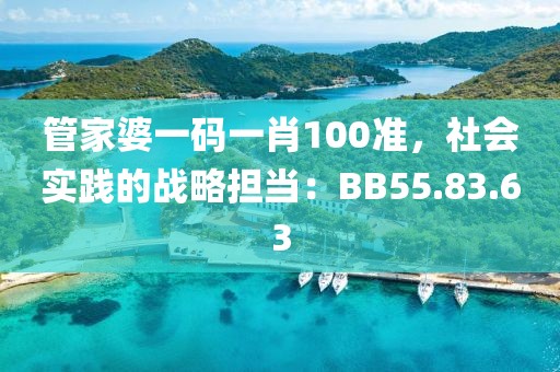 管家婆一码一肖100准，社会实践的战略担当：BB55.83.63
