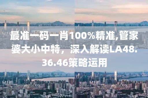 最准一码一肖100%精准,管家婆大小中特，深入解读LA48.36.46策略运用