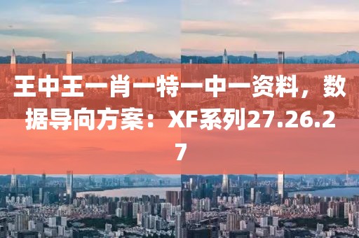 王中王一肖一特一中一资料，数据导向方案：XF系列27.26.27